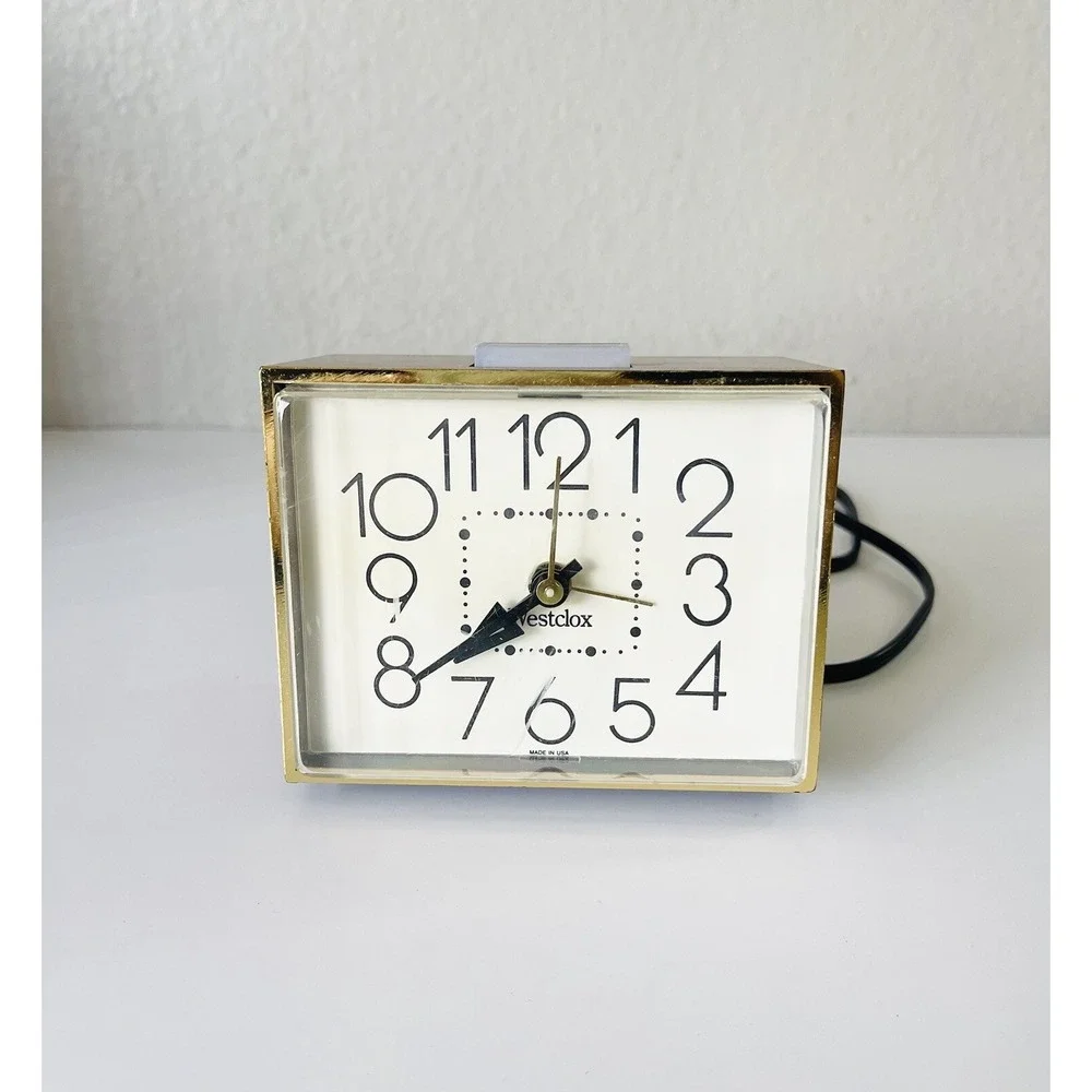 Vintage Westclox Alarm Clock Dialite Lighted Electric Light Made USA Works